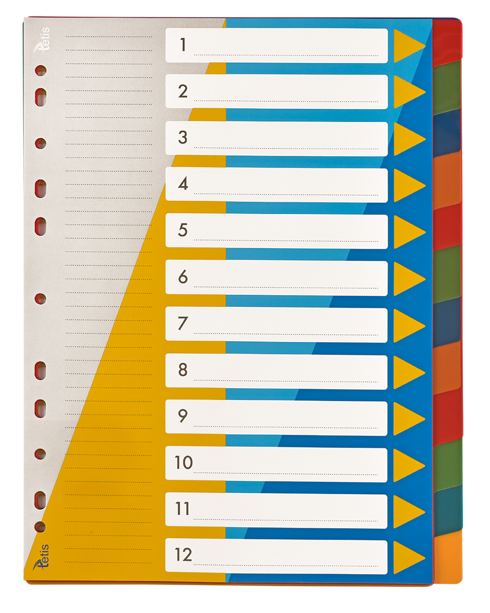 Przekładki numeryczne PP A4 BP630-12